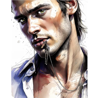 Tableau portrait pop art homme moderne – œuvre colorée et expressive en impression toile plexiglas ou PVC